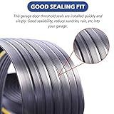 ToLanbbt 10Ft/3M Universal Garage Door Rubber Threshold Strip with 300ml Black Adhesive/Sealant, Weatherproof Seal Strip DIY Weather Stripping Replacement(Black)