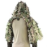 ROCOTACTICAL 3D Leafy Ghillie Suit Foundation Viper Hood/Breathable Mesh Ghillie Cape