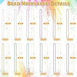 Huskein Bead Necklace, 120PCS Mardi Gras Beads, 33" Colorful Mardi Gras Beads Necklaces, Women Men Party Costume Accessories Parade Throws Bulk Party Favors for Christmas Pirate Carnival