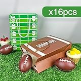 KEEPARTY 16PCS Football Gift Bags with Handles have Two Different Classic Patterns for Sports Game Parties Easy Carry Wide Applications Perfect Football Gift Bags Bulk and Party Favors