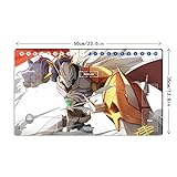 New Mlikemat Anime DTCG Duel Playmat Digimon Omegamon Trading Card Game Mat Pad + Free Mat Bag