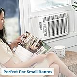 Midea 5,000 BTU EasyCool Small Window Air Conditioner - Cool up to 150 Sq. Ft. with Easy-to-Use Mechanical Controls and Reusable Filter, Perfect for Small Bedroom, Living Room, Home Office