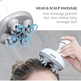 Unique Solutions Scalp Head and Body Massager | Portable | Silicone Massage Head Scalp Massager Promotes Hair Growth, Relieves Stress, Waterproof Design