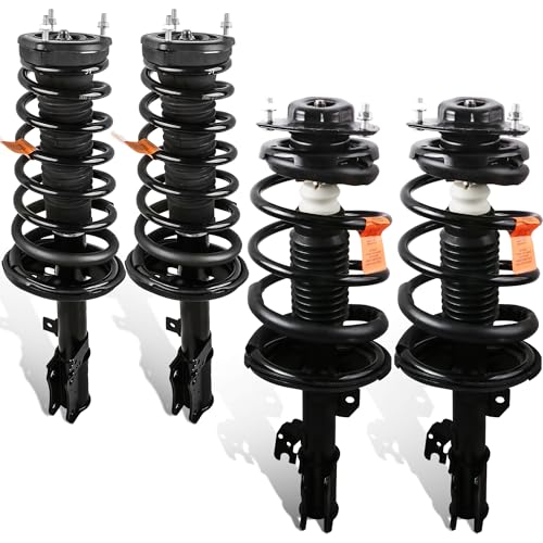 KUIPERAUTO Front and Rear Complete Shock Strut Spring Assembly 171490 171491 171492 171493 Compatible for 2002 2003 Toyota Camry/Lexus ES300(Set of 4)