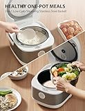 TOSHIBA Rice Cooker Induction Heating, Low Carb Rice Cooker Low Sugar Digital Steamer, 5.5 Cups Uncooked Japanese Rice Cooker, 8 Cooking Functions, 24H Timer & Auto Keep Warm