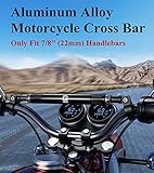 BRCOVAN Aluminum Alloy Cross Bar for Motorcycle, Length Adjustable Design Handlebar Extender Extension, Motorcycle Balance Bar Reinforce Lever Compatible with Handlebar 22mm in Diameter