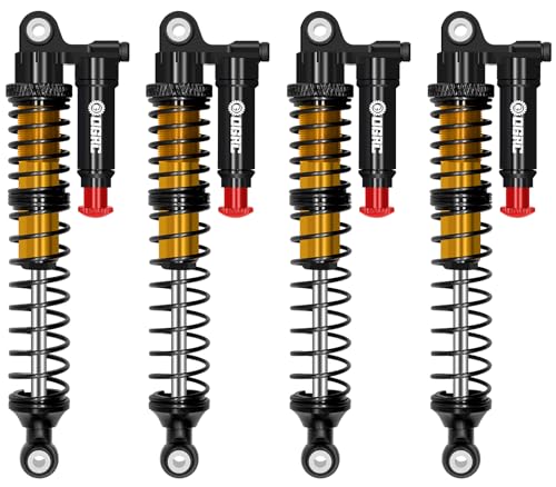 OGRC 100mm Aluminum Adjustable Piggyback Shock Absorber RC Damper for Axial SCX10 TRX4 TRX6 D90 1/10 RC Crawler Upgrade Parts (Gold)