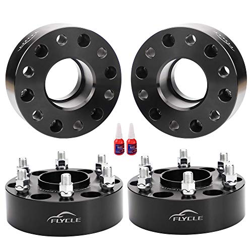 FLYCLE 6x5.5 Hubcentric Wheel Spacers for Silverado Sierra 1500, 2 inch 6 Lug 6x139.7mm Wheel Spacer for Tahoe Suburban Avalanche Yukon Escalade with 14x1.5 Studs & 78.1mm Hub Bore