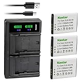 Kastar 3-Pack SLB-0837B Battery and LTD2 USB Charger Replacement for Samsung SLB-0837B SLB-0837(B) Battery, Samsung Digimax NV8, Digimax NV10, Digimax NV15, Digimax NV20, Digimax SL201 Camera
