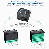 KEMIMOTO Dual Battery Isolator Kit, 12V 140Amp UTV-SBI-CM Dual Battery Kit for UTV ATV RV Car Truck Marine Boat, Compatible with Can am, Pioneer, Jeep Chevy, Voltage Sensitive Relay VSR, Accessories