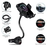 HVDI Wireless Car Charger Mount,Car Cigarette Lighter 15W Qi Fast Charging Auto-Clamping Dual QC 3.0 Port Air Vent Car Charger Phone Holder,for iPhone 13 Pro Max/12/11/XR/X/8,Samsung S21/S20/S10/9/8