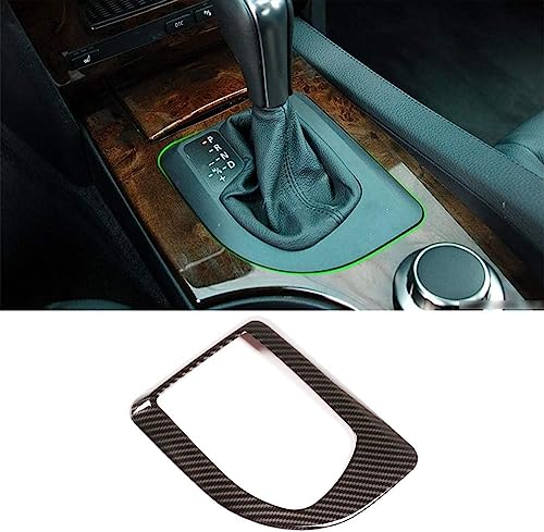Control Gear Shift Panel Trim Frame Compatible with BMW 5 Series E60 2004-2007 ABS 1PCS Center Console Gear Indicator Panel Cover Trim Accessories (ABS Carbon)