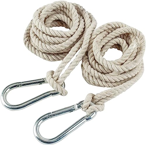 Hammock Tree Straps Extra Long - 2 Pack Tree Swing Hanging Straps Hammock Rope 16.4ft Each with Heavy Duty Carabiner Hooks Kit for Camping Trip Playground Outdoor