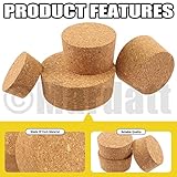 Mardatt 9 Pcs 3 Sizes Large Tapered Cork Plugs Assortment Set #48#34#28 Natural Soft Wood Wine Bottle Stoppers, Wooden Bottle Corks for Wine Beer Glass Bottle and DIY Craft Project