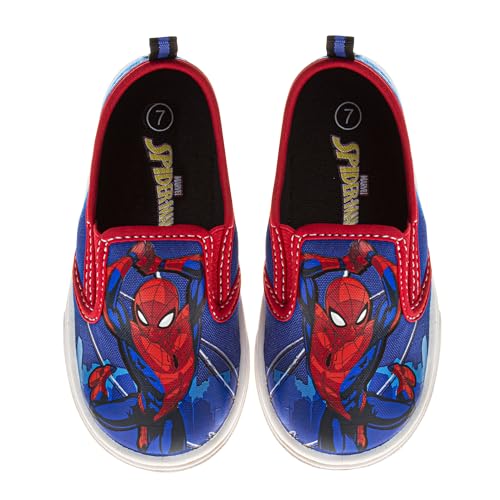 Josmo Boy's Spidermand Slip On Sneaker (Little Kid), Red Blue, 7 Toddler