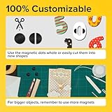 Hyper-Sticky Magnets with Adhesive Backing - 0.8" Strong Magnetic Dots for Whiteboard, Fridge, Crafts - Easy-to-Cut Stickers for Planning and Organization - 120pcs