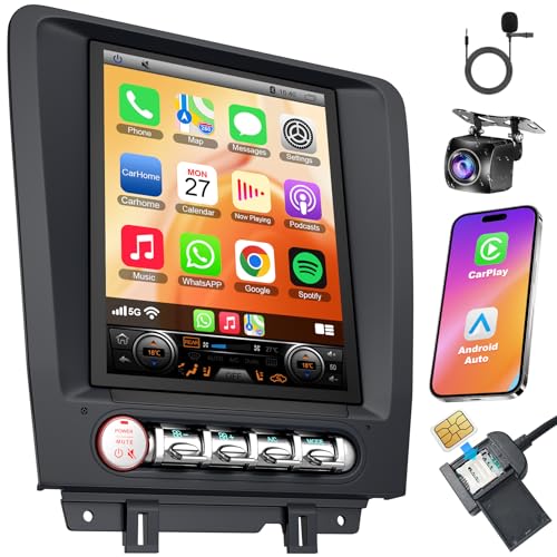 8-Core for Ford Mustang 2010 2011 2012 2013 2014 Android 13 Car Stereo, 9.7 Inch IPS Touch Screen Car Radio with Wireless Carplay/Android Auto,GPS, WiFi, Bluetooth,FM, Support OBD2/DVR/DSP