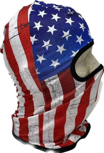 Balaclava Hood Tactical Hunting Face Mask Hunter Military Biker Helmet Liner American USA Flag Patriotic Old Glory Stars and Stripes