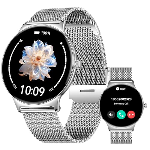 7.9MM Ultra-Thin Smart Watches for Women Men, 1.43" AMOLED Display Fitness Tracker, Heart Rate/Blood Pressure/Sleep Monitor, Bluetooth Make/Answer Call, 100+ Sports Modes Smartwatch for Android iPhone