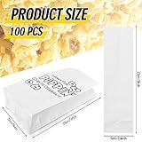 Whaline 100Pcs Graduation Party Favors Popcorn Bags Treat Goodie Bags Thank You for Poppin By to Celebrate Grease Resistant Disposable Paper Bags for Graduation Party Birthday Supplies