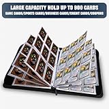 LOMONEH Card Binder 9-Pocket for MTG Magic the Gathering Binder, Trading Card Album Fits 900 Cards with 50 Removable Sleeves, Zipper Collectible Card Holder Organizer for MTG,TCG Trading Game Cards