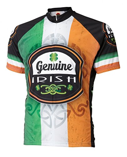 Genuine Irish Ireland Cycling Jersey by World Jerseys Men's Large Short Sleeve