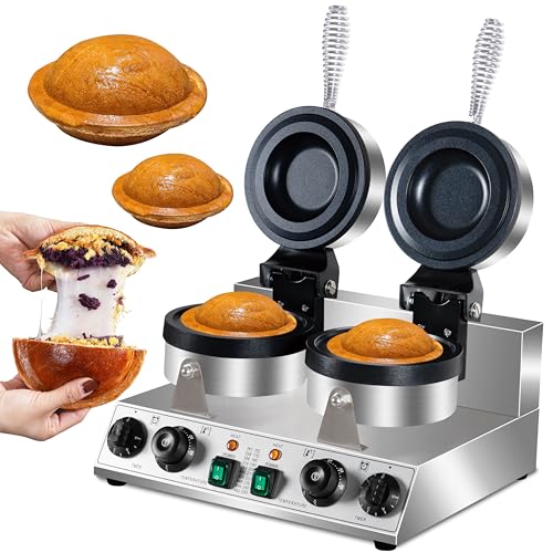Ice Cream Burger Maker, double UFO Burger Maker, Ice Cream Filling Waffle Maker, Hamburger Waffle Maker Sandwich Press Non-stick Panini press waffle machine 2600W Gelato Panini Press machine
