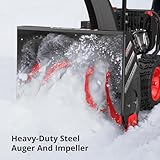 AMERISUN 24-Inch Gas Snow Blower with 212cc 4-Cycle OHV Engine, Recoil Start, 40Ft Snow Throwing for Decks, Driveways, and Sidewalks