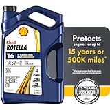 Shell Rotella T6 Full Synthetic 5W-40 Motor Oil, 1 Gallon (3 Pack)