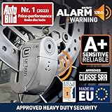 URBAN UR14S Hi-Tech Motorcycle Alarm Disc Lock 120dB, Maximum Security SRA Approved, Double Locking 14mm, Warning Sensitivity A+, Optional Activation, Stainless Steel, Moto Anti Theft Wheel Brake Lock