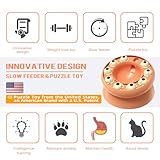 KADTC Cat Weight Loss Bowl for Indoor Cats Slow Feeder Kitten Puzzle Toys Treat Dispensing Food Dispenser Kitty Enrichment Game