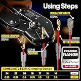 Open Terminal Connector Crimping Tool Kit,2.8mm 3.5mm 3.9mm 4.8mm 6.3mm 24-14 AWG Crimper SOMELINE for Use on Molex 2.13mm 2.36mm, AMP - TE CONNECTIVITY Connectors,Male Female Spade and Ring Terminal