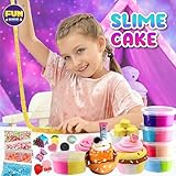 36 Big Cupcake Butter Slime Packs for Girls, FunKidz Two Toned Butter Slime Kit for Kids Party Favors Premade Bulk Slime Toys