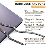 38® Titanium Magnetic Field for Pain Cross Necklace for Men Large Width Germanium Field Therapy Couples Husband Christmas Gifts(19.17(in), Black)