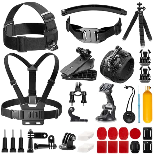 AKASO Outdoor Sports Action Camera Accessories Kit 14 in 1 for AKASO EK7000/ EK7000 Pro/Brave 4/ Brave 7 LE/ V50X/ V50 Pro/ V50 Elite/Go Pro Hero 9 in Swimming Any Other Outdoor Sports