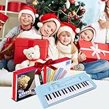 ZuzuBlooploo Kids Piano Keyboard, 37 Keys Portable Music Keyboard Early Learning Educational Electronic Music Piano Instrument Toys for 3 4 5 6 Year Old Boys and Girls (Blue)