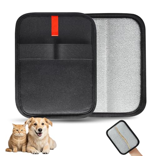 INABULETWO 1 Pcs Electrostatic Pet Hair Removal Gloves Brush, Reusable Static Pet Cat Dog Hair Remover Gloves Grooming Brush Couch, Furniture, Carpet, Car Seat, Upgraded Animal Fur Removal Tool