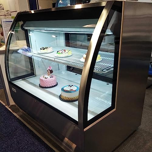 FRICOOL 48" Deli Case Refrigerated Display Case Commercial Display Cooler Case Refrigerator with 2 Doors, Adjustable Shelves and Led for Showcase and Store Meats, Cheeses, Salads- 33~41°F, 18 cu.ft