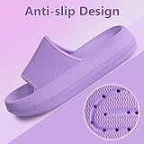 KOUECI Kids Cloud Slides Girls Shower Slippers Slip on Slide Sandals Non-slip Summer Beach Pool Shoes(Purple,13 Little Kids)