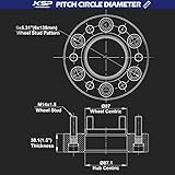 KSP 6x135 to 6x135 Wheel Spacers for F150, 1.5in 38mm Hubcentric 6 Lug Wheel Adapters for 2015-2025 F150 Expedition,Navigator with M14x1.5 Studs and 87.1mm Hub Bore, 4pcs Black