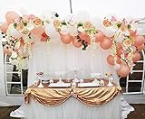 DearHouse 2Pack Artificial Peony Flower Garland - Silk Peony Garland with Pink and White Flowers for Wedding Party Table Decoration,6ft/Strand