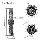 YC Yier Complete 14" 12" Wheel Tire Tube Rim, 60/100-14 & 80/100-12 Tire, 45/48mm Front Forks Triple Tree Set, Rear Swing Arm Disc Brake Kit for Pit Dirt Bike CRF50 CRF70 KX65 SSR Apollo 110cc 125cc