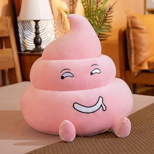 10 "14" 3D Poop Plush Pillow Round Triangle Emoticon Poop Cushion Kawaii Pillows Cute Decorative Filler Gifts for Family and Friends (10”X10, Pink - Funny)