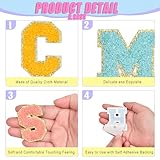 R.SASR 130 Pcs Letter Patches, Self Adhesive Patches, Embroidered Patch for Clothing (White, Sky Blue, Pink, Rose Red, Purple)