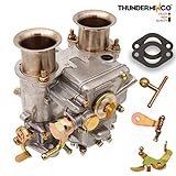 THUNDERMINGO New Carburetor For Weber 40 DCOE 40mm Twin Choke Carb Part Number 19550.174 Fit with 1975-1992 VW water cooled 4CYL 6CYL V8 Engines side draft applications