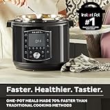 Instant Pot Pro 10-in-1 Pressure Cooker, Slow Cooker, Rice/Grain Cooker, Steamer, Sauté, Sous Vide, Yogurt Maker, Sterilizer, and Warmer, Includes App With Over 800 Recipes, Black, 6 Quart