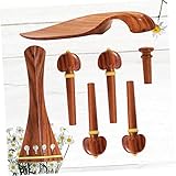 OFFSCH Rosewood Violin Fittings 1 Set Wood Tools 4 Violin Spare Parts Tuning Tail Bamboo Jujube Wood Violin Accessories