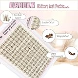 DAODER Brownn Lash Clusters Kit 5D Wispy Lash Extension Clusters Natural Eyelashes C curl 13mm Clear Band Lash Kit with Waterproof Lash Bond Seal Remover (5D Brown Lash clusters Kit 13mm Clear band)