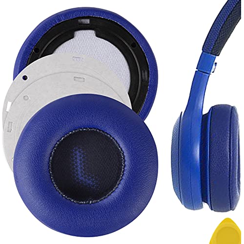 Geekria QuickFit Replacement Ear Pads for JBL E35/E45BT/E45/C45BT Headphones Ear Cushions, Repair Parts (Blue)