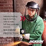 Jackson Safety Lightweight MAXVIEW Premium Face Shield - Mask with 370 Speed Dial Ratcheting Headgear, ANSI Z87.1, for Work, Grinding, Cutting - Uncoated - Clear Tint